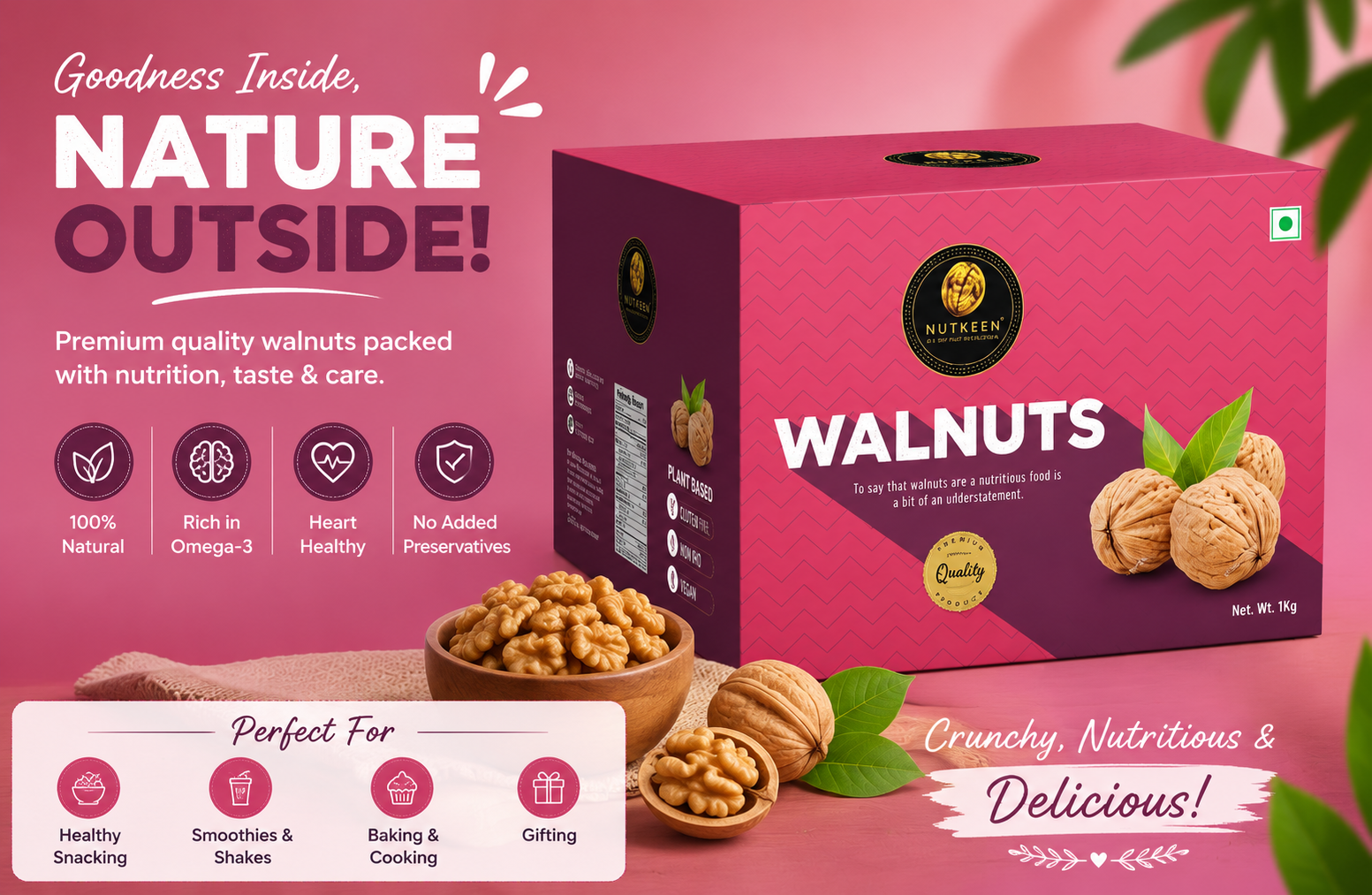 Walnut Kernels Size 34-36
